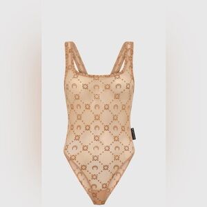 Authentic MARINE SERRE RECYCLED MESH FLOCK BODYSUIT